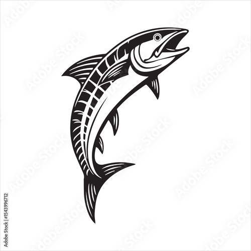 barracuda silhouette vector illustration