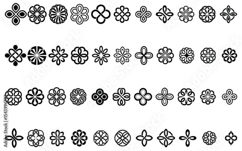 Collection of Floral and Ornamental Icons