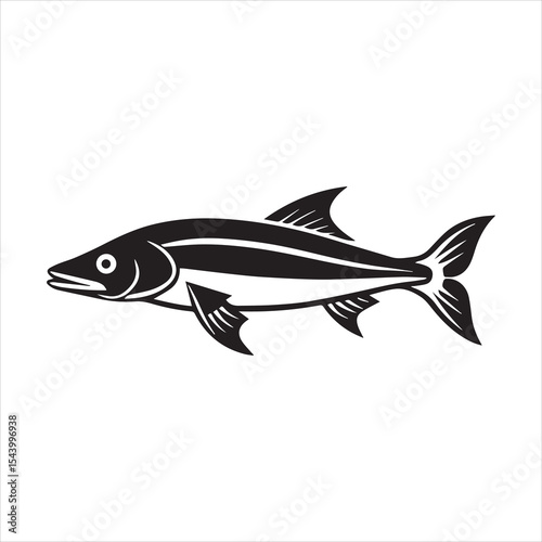 barracuda silhouette vector illustration