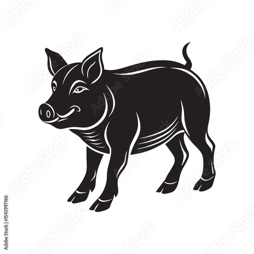 Pig vector art Illustration 
