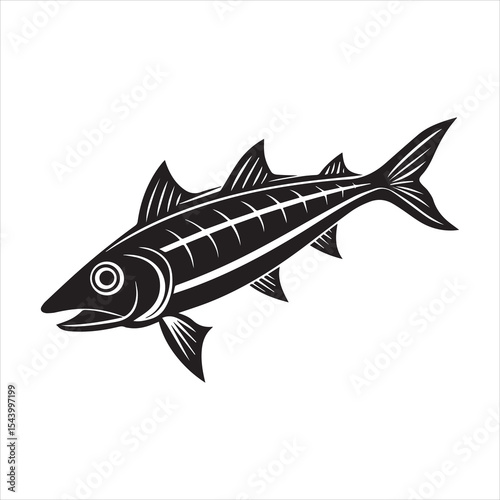 barracuda silhouette vector illustration