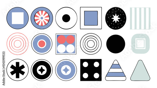 Modern Abstract Geometric Shape Elements Set