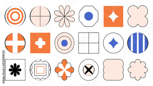 Modern Abstract Geometric Shape Elements Set
