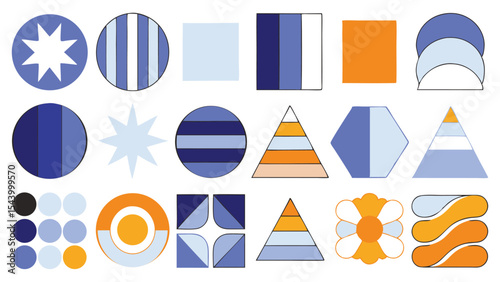 Modern Abstract Geometric Shape Elements Set