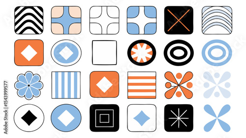 Modern Abstract Geometric Shape Elements Set
