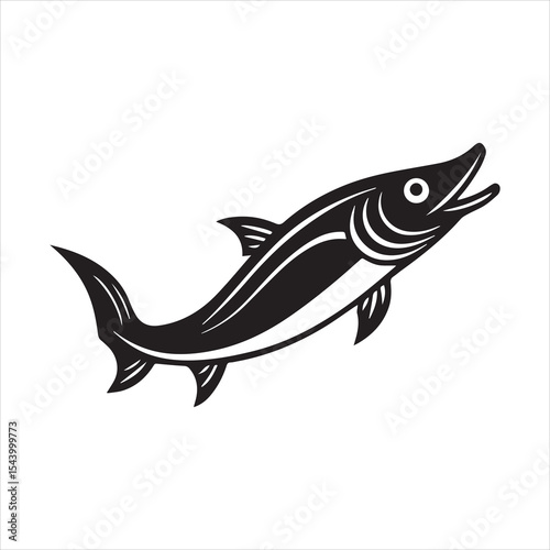 barracuda silhouette vector illustration