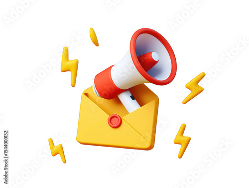 Boost Your Marketing with Email Announcement A 3D Illustration