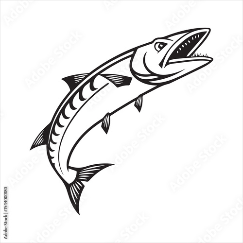 barracuda silhouette vector illustration