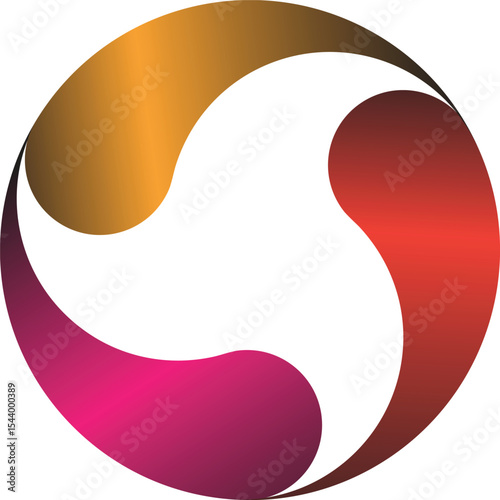 Abstract circular gradient color design