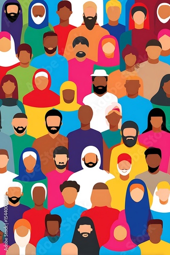 Diverse crowd of people