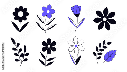 Minimal Botanical Floral Line Art Pack
