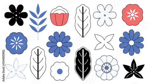 Minimal Botanical Floral Line Art Pack
