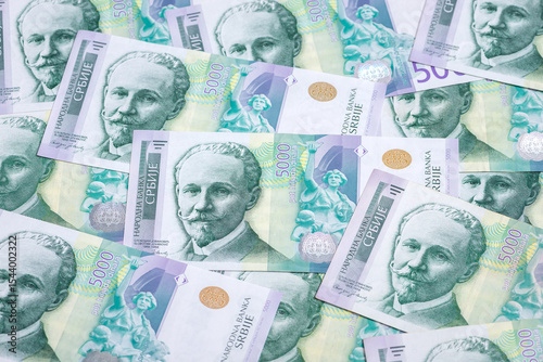 Serbian 5000 dinar currency banknote