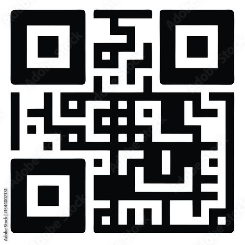 Black and White QR Code for Data Encoding and Information Access