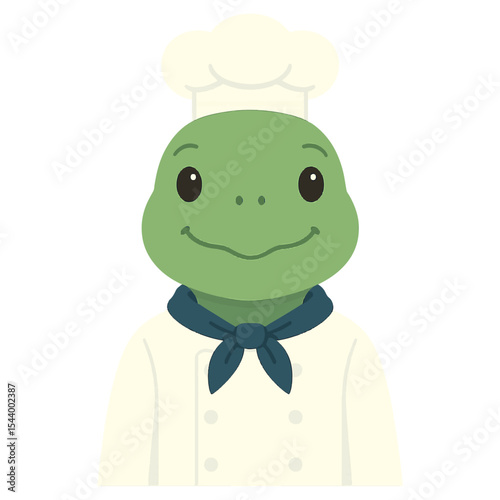 turtle in chef clothes animal vector on white background vector animal in chef costume on white background