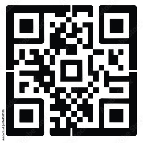 Black and White QR Code with Square Identifiers for Mobile Technology Use