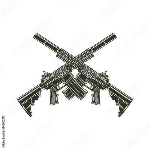 rifle weapon black creative vector file