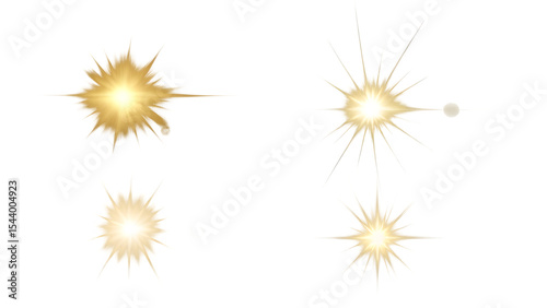 Light Flare Starburst Sunburst Lens Flare Glare Glow Shine Isolated on Transparent Background PNG