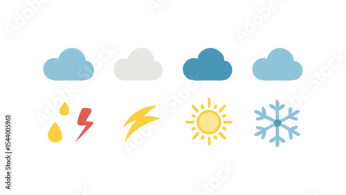 Minimal Flat Weather Icon Collection
