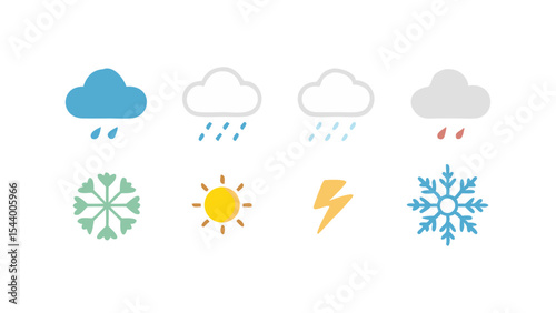 Minimal Flat Weather Icon Collection
