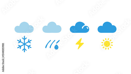 Minimal Flat Weather Icon Collection
