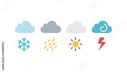 Minimal Flat Weather Icon Collection

