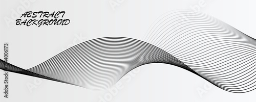 Abstract vector background with black wavy lines. EPS10
