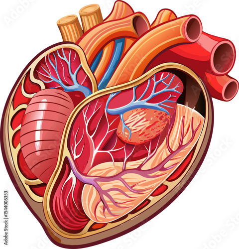 human heart anatomy model