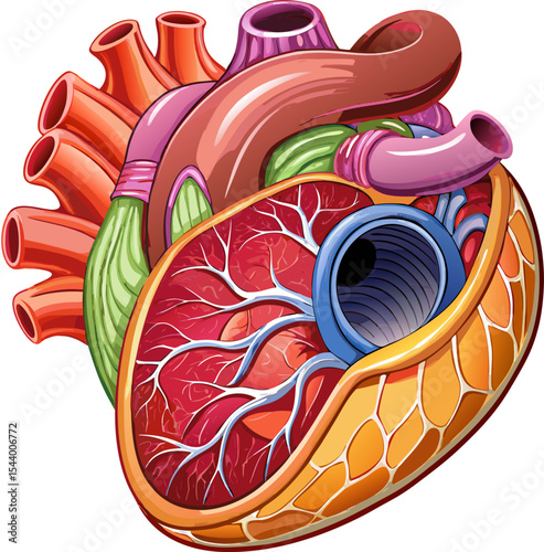 human heart anatomy model