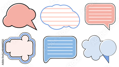 Flat Speech Bubble Vector Icons
