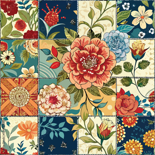 Seamless Vintage Floral Pattern with Roses and Leaves in Pink for Spring and Summer Design