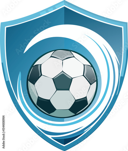 Ocean Wave Soccer Logo – Fictional Team Vector