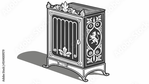 Ornate Antique Radiator A Generated AI Design Concept