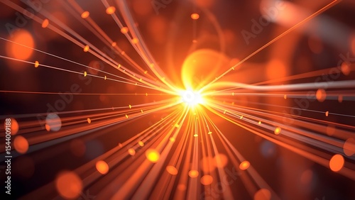 Abstract Energy flow in fiber optics background 