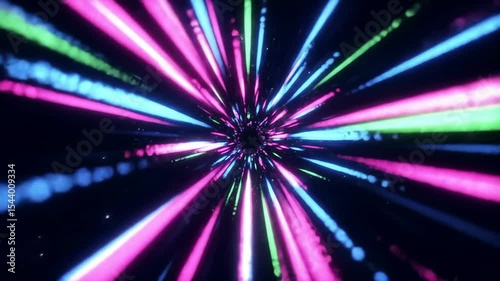 Neon Light Flow Background in High Resolution Motion Graphics