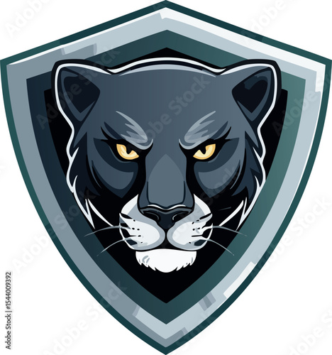 Shadow Panther Football Emblem – Fictional Club Logo