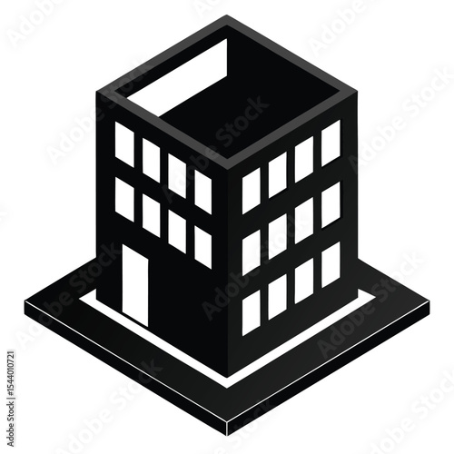 3d render of a building