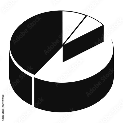 black pie chart