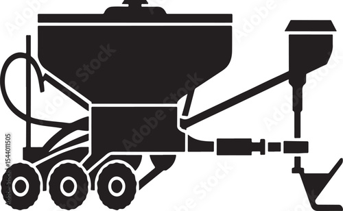Agricultural fertilizer spreader silhouette