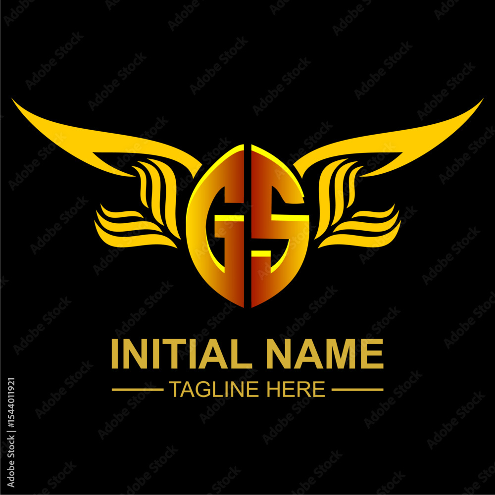 GS Golden Wing Emblem Logo GS Golden Wing Emblem Logo