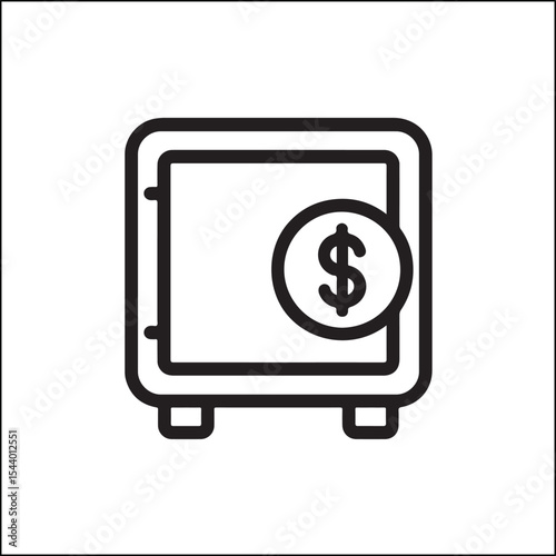 Safe Vault Door with Dollar Savings Icon