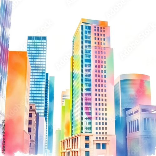 Modern Historic Skyscraper with a Cityscape