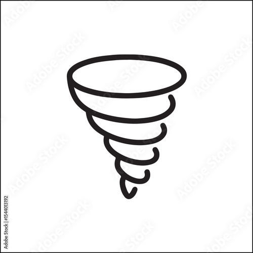 Tornado Spiral Shape Extreme Weather Icon
