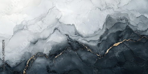 Elegant Marble Background with Contrasting Tones and Gold Veining — Natural Stone Texture for Premium Design and Interior Use