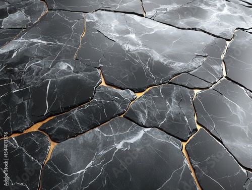 Luxury Marble Background with Gray Veins and Gold Accents — Elegant Natural Stone Texture for Design and Interior Use