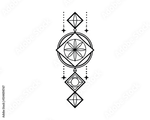 Geometric Sacred Geometry Mandala Design Element
