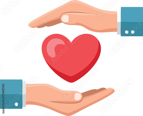 Gratitude Hands Holding Heart – Vector Symbol