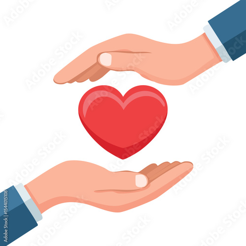 Gratitude Hands Holding Heart – Vector Symbol