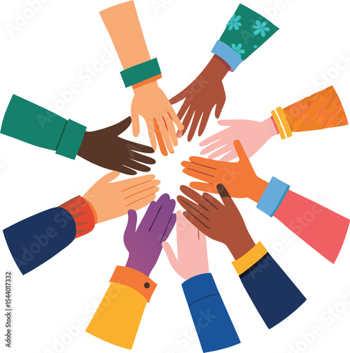 Diverse Hands in a Circle of Unity