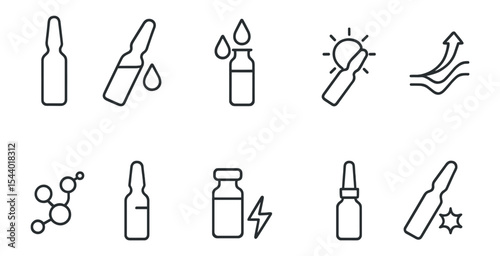 Medicine and healthcare line icon set. medical, treatment, healthcare, pharmacy icons